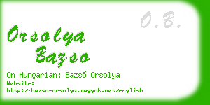 orsolya bazso business card